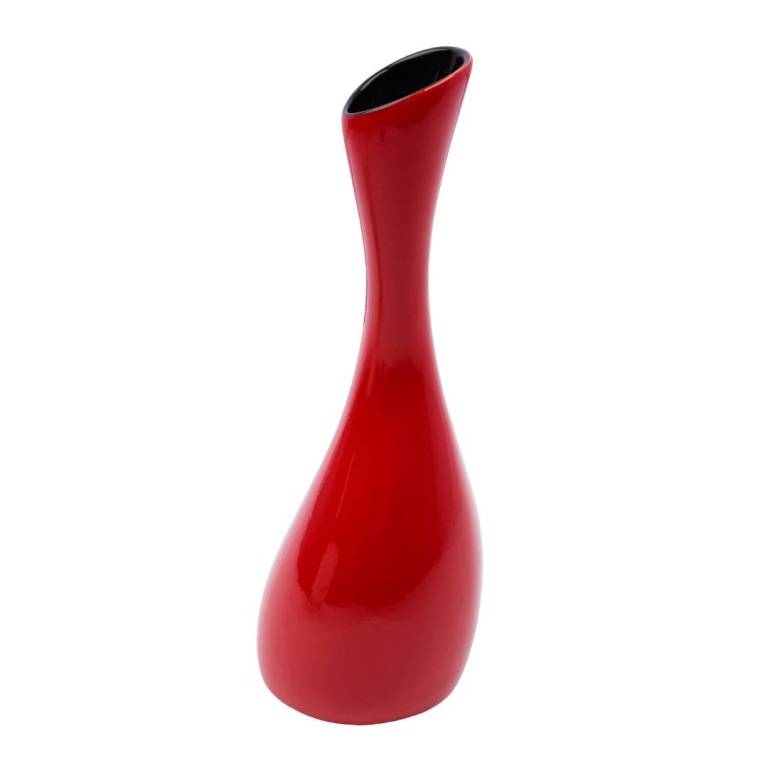 Керамическая ваза "Грация", Д100 Ш100 В300, красный, BH-86 фото на RBNG