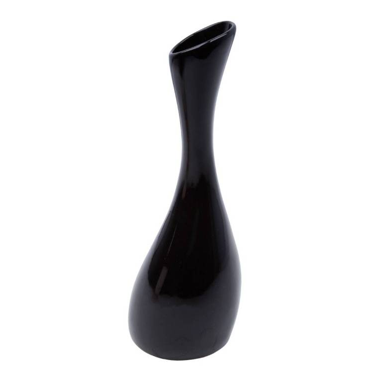Керамическая ваза "Грация", Д100 Ш100 В300, черный, BH-85 фото на RBNG