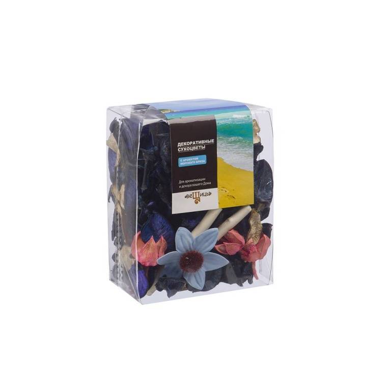Набор сухоцветов из натуральных материалов с ароматом морского бриза, Д95 Ш60 В120, пакет, YW-SUH45 фото на RBNG