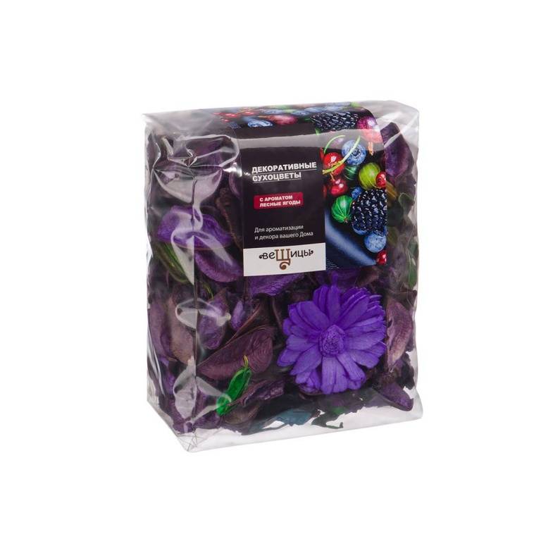Набор сухоцветов из натуральных материалов, с ароматом "Лесные ягоды", Д130 Ш60 В110, пакет, YW-SUH69 фото на RBNG