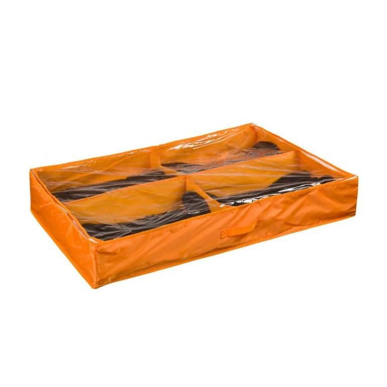Короб для хранения обуви "Апельсин" 4 секции, Д940 Ш600 В150, оранжевый, UC-35 фото на RBNG